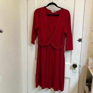 Red knit Boden dress